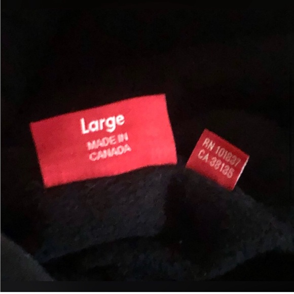 Black Supreme Hoodie Size L | Embroidered Classic Script - Picture 5 of 7